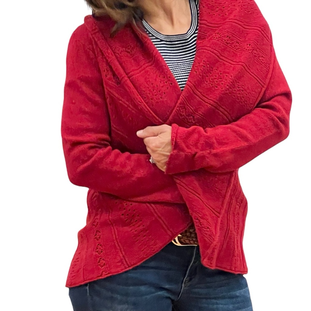 Knitted Red Cardigan